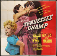 7t092 TENNESSEE CHAMP 6sh 1954 bombshell Shelley Winters, Keenan Wynn, Dewey Martin, boxing, rare!