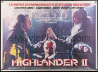 7t160 HIGHLANDER 2 Argentinean 43x58 1991 different image of Christopher Lambert & Sean Connery!