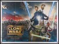 7t162 STAR WARS: THE CLONE WARS advance Argentinean 43x58 2008 Anakin Skywalker, Yoda, & Obi-Wan Kenobi!