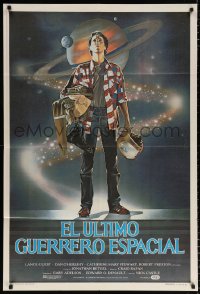 7t132 LAST STARFIGHTER Argentinean 1985 Lance Guest, great sci-fi art by Charles de Mar!