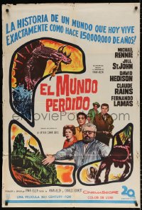 7t136 LOST WORLD Argentinean 1960 Michael Rennie battles dinosaurs in the Amazon Jungle!
