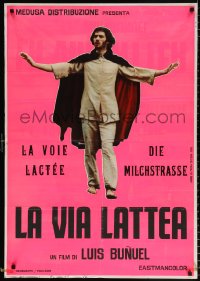 7t137 MILKY WAY Italian 1sh 1970 Luis Bunuel's La Voie Lactee, full-length caped Pierre Clementi!