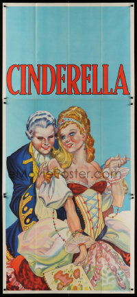 7t006 CINDERELLA stage play English 3sh 1930s beautiful art close up art with man & fan!