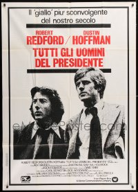 7t880 ALL THE PRESIDENT'S MEN Italian 1p 1976 Dustin Hoffman & Redford as Woodward & Bernstein!