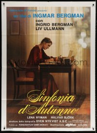 7t869 AUTUMN SONATA Italian 1p 1978 Hostsonaten, Ingmar Bergman directs & Ingrid Bergman stars!
