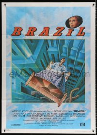 7t847 BRAZIL Italian 1p 1985 Terry Gilliam, cool sci-fi fantasy art by Lagarrigue!