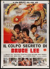 7t846 BRUCE'S DEADLY FINGERS Italian 1p 1978 Velasco's Lung men bei chi, Wai-Man Chan & Bruce Le!