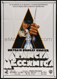 7t827 CLOCKWORK ORANGE Italian 1p R1970s Stanley Kubrick classic, Castle art of Malcolm McDowell!
