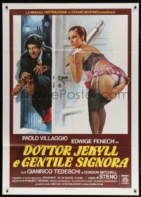 7t795 DOTTOR JEKYLL E GENTILE SIGNORA Italian 1p 1979 great art of sexy half-naked Edwige Fenech!