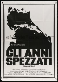 7t768 GALLIPOLI Italian 1p 1982 Peter Weir Australian classic, Mel Gibson, cool different art!