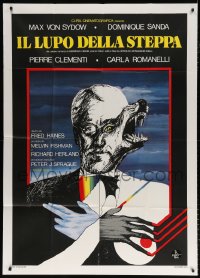 7t604 STEPPENWOLF Italian 1p 1976 Max Von Sydow, for madmen only, really cool psychedelic artwork!