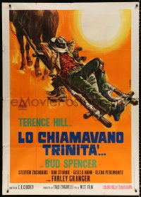 7t593 THEY CALL ME TRINITY Italian 1p 1970 Casaro spaghetti western art of napping Terence Hill!