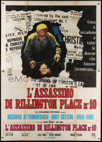 7t553 10 RILLINGTON PLACE Italian 2p 1971 Christie sex-murders, different newspaper & strangler art!