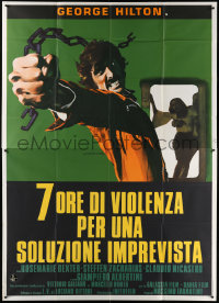 7t550 7 HOURS OF VIOLENCE Italian 2p 1973 Michele Massimo Tarantini, art by Giuliano Nistri!