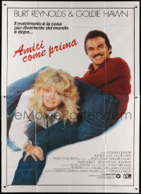 7t534 BEST FRIENDS Italian 2p 1983 great portrait of Goldie Hawn between Burt Reynolds' legs!