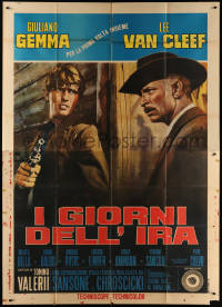 7t514 DAY OF ANGER Italian 2p 1967 close up of Lee Van Cleef & Giuliano Gemma, spaghetti western!