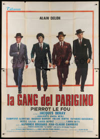 7t491 GANG Italian 2p 1977 Jacques Deray, great art of Alain Delon his gangster co-stars!
