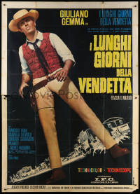 7t453 LONG DAYS OF VENGEANCE Italian 2p 1966 full-length Fiorenzi art of cowboy Giuliano Gemma!