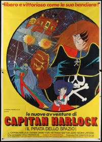 7t413 SPACE PIRATE CAPTAIN HARLOCK: MYSTERY OF ARCADIA Italian 2p 1979 early Japanese sci-fi anime!