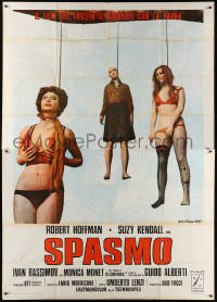 7t412 SPASMO Italian 2p 1974 Umberto Lenzi, creepy art of hanging mannequin girls by Tarantelli