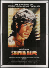 7t407 STAYING ALIVE Italian 2p 1983 Stallone, John Travolta in Saturday Night Fever sequel!