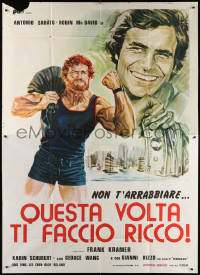 7t402 THIS TIME I'LL MAKE YOU RICH Italian 2p 1975 Tony Sabato, art of huge redheaded muscleman!