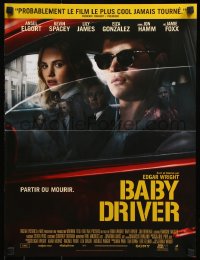 7w456 BABY DRIVER French 16x21 2017 Ansel Elgort in the title role, directed by Edgar Wright!