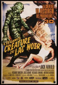 7w473 CREATURE FROM THE BLACK LAGOON French 16x24 R2012 art of monster holding sexy Julie Adams!