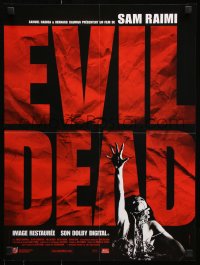 7w481 EVIL DEAD French 16x21 R2003 Sam Raimi cult classic, horror art of girl grabbed by zombie!