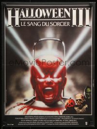 7w491 HALLOWEEN III French 15x21 1983 Season of the Witch, Tom Atkins & Stacey Nelkin, horror!