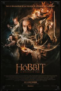 7w495 HOBBIT: THE DESOLATION OF SMAUG advance French 16x24 2013 Peter Jackson, cool cast montage!