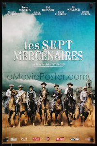 7w512 MAGNIFICENT SEVEN French 16x24 R2000s Yul Brynner, Steve McQueen, John Sturges' 7 Samurai western!