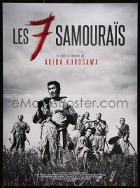 7w534 SEVEN SAMURAI French 15x21 R2013 Akira Kurosawa's classic Shichinin No Samurai, Mifune