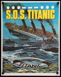 7w530 S.O.S. TITANIC French 16x20 1980 completely different Oscar art of the legendary ship sinking!