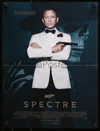7w539 SPECTRE French 16x21 2015 cool color image of Daniel Craig as James Bond 007 with gun!
