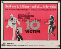 7w006 10th VICTIM 1/2sh 1965 great images of Marcello Mastroianni, sexy Ursula Andress with gun!