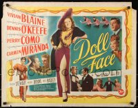 7w091 DOLL FACE 1/2sh 1945 sexy full-length Vivian Blaine & Carmen Miranda, Perry Como, O'Keefe