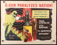 7w122 GAMMA PEOPLE 1/2sh 1956 G-gun paralyzes nation, great image of hypnotized Gamma people!