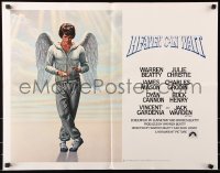 7w134 HEAVEN CAN WAIT int'l 1/2sh 1978 Birney Lettick art of angel Warren Beatty!