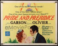 7w257 PRIDE & PREJUDICE 1/2sh R1962 Laurence Olivier & Greer Garson, from Jane Austen's novel!