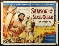7w273 SAMSON & THE SLAVE QUEEN 1/2sh 1964 Umberto Lenzi's Zorro contro Maciste, art of Samson!