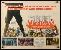 7w276 SECRET OF BLOOD ISLAND 1/2sh 1965 in the tradition of the great escape adventure!
