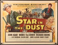 7w286 STAR IN THE DUST style B 1/2sh 1956 John Agar, Van Doren, a story of the most desperate gamble!