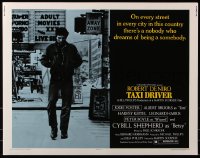 7w305 TAXI DRIVER 1/2sh 1976 Robert De Niro walking alone, directed by Martin Scorsese!