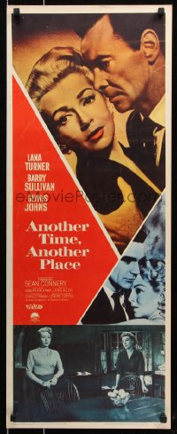 7w666 ANOTHER TIME ANOTHER PLACE insert 1958 Lana Turner has an affair with young Sean Connery!
