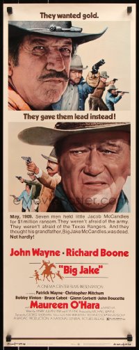 7w689 BIG JAKE insert 1971 Richard Boone wanted gold but John Wayne gave him lead instead!
