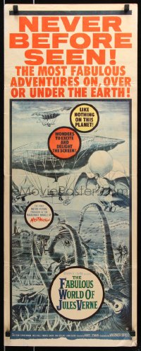 7w747 FABULOUS WORLD OF JULES VERNE insert 1961 the thousand and one wonders of the world to come!