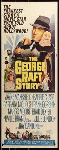7w767 GEORGE RAFT STORY insert 1961 sexy Jayne Mansfield, Ray Danton, the Hollywood you never knew!