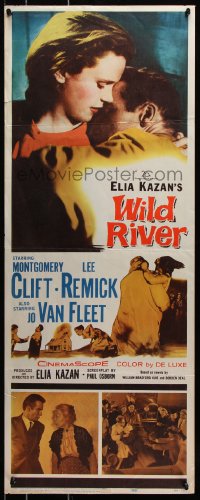 7w989 WILD RIVER insert 1960 directed by Elia Kazan, Montgomery Clift embraces Lee Remick!