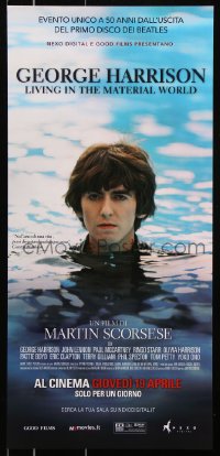 7w582 GEORGE HARRISON LIVING IN THE MATERIAL WORLD advance Italian locandina 2011 cool Beatles biography!